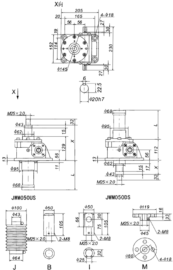 JWM050˿γߴ